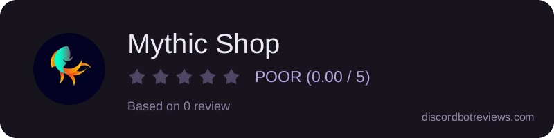 Rating widget preview for Mythic Shop