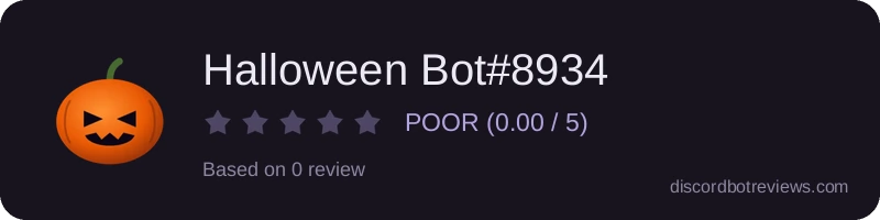 Rating widget preview for Halloween Bot#8934