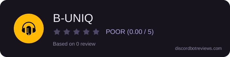 Rating banner for B-UNIQ