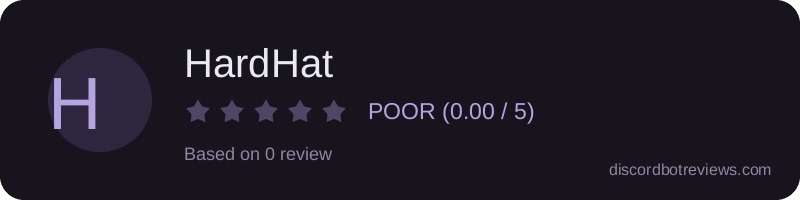 Rating widget preview for HardHat