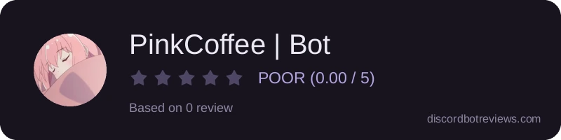 Rating widget preview for PinkCoffee | Bot
