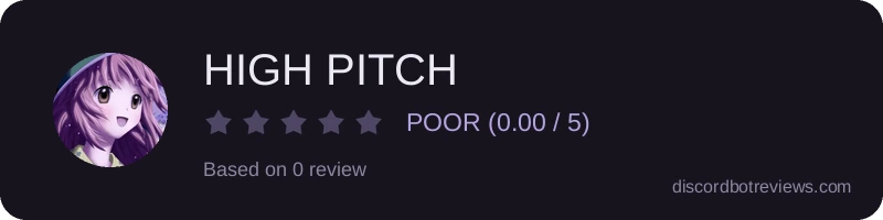 Rating widget preview for HIGH PITCH