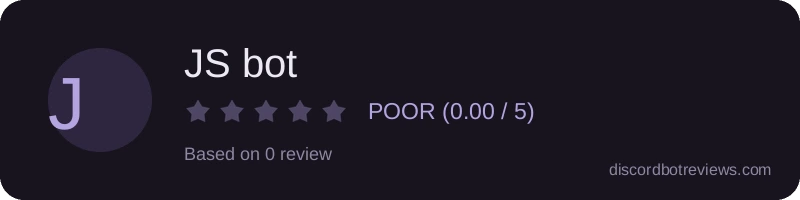 Rating widget preview for JS bot