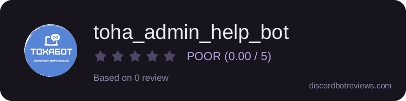 Rating banner for toha_admin_help_bot