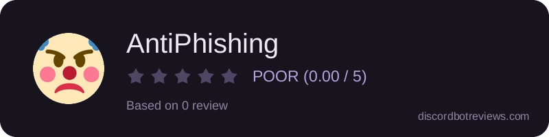 Rating widget preview for AntiPhishing