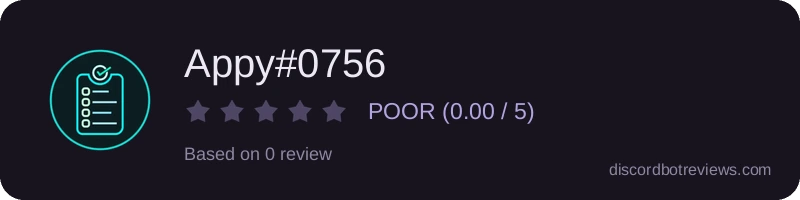 Rating widget preview for Appy#0756