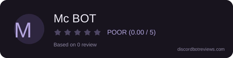 Rating widget preview for Mc BOT