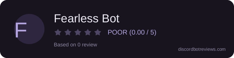 Rating widget preview for Fearless Bot