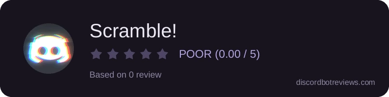 Rating banner for Scramble!