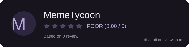Rating widget preview for MemeTycoon