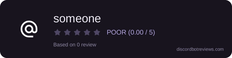 Rating widget preview for someone