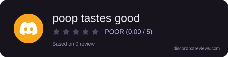 Rating widget preview for poop tastes good