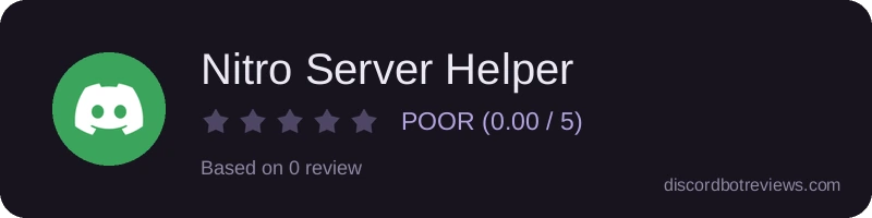 Rating widget preview for Nitro Server Helper