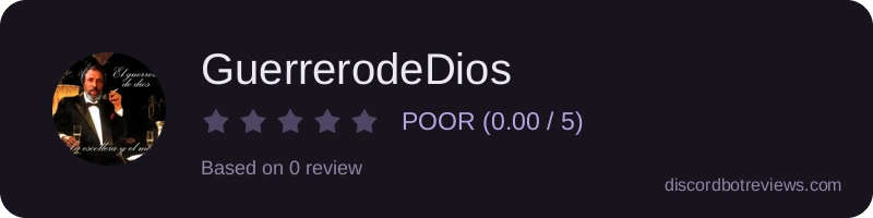 Rating widget preview for GuerrerodeDios