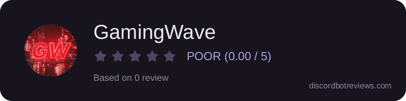 Rating widget preview for GamingWave