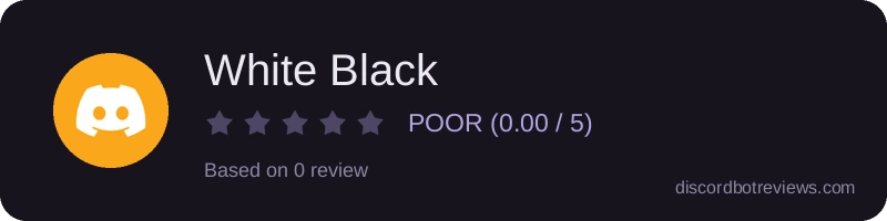 Rating widget preview for White Black