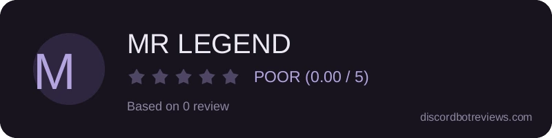 Rating widget preview for MR LEGEND