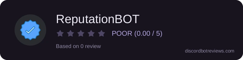 Rating widget preview for ReputationBOT