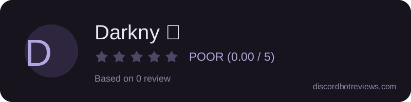 Rating widget preview for Darkny 🤍