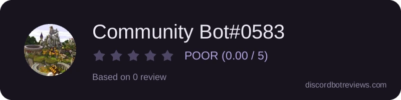 Rating widget preview for Community Bot#0583