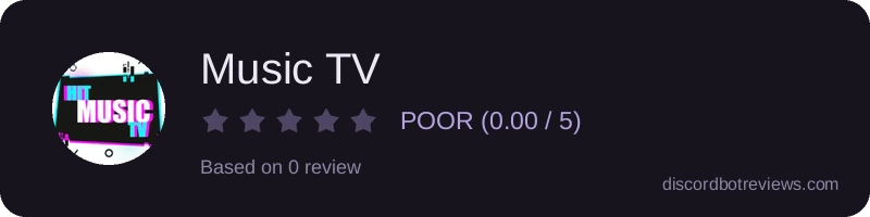 Rating widget preview for Music TV