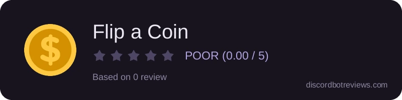Rating widget preview for Flip a Coin