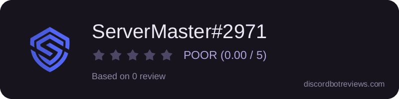 Rating widget preview for ServerMaster#2971