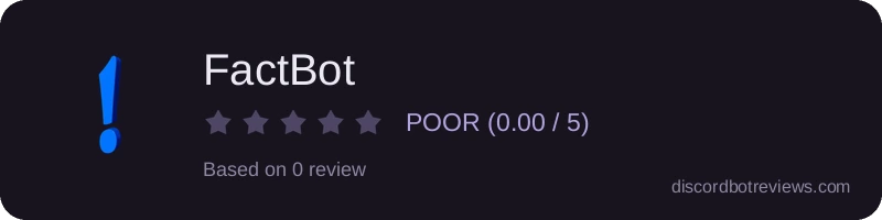 Rating widget preview for FactBot