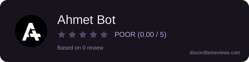 Rating widget preview for Ahmet Bot 