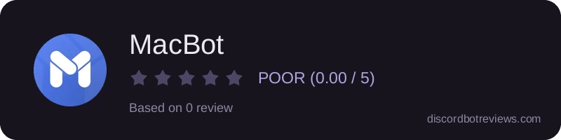 Rating widget preview for MacBot