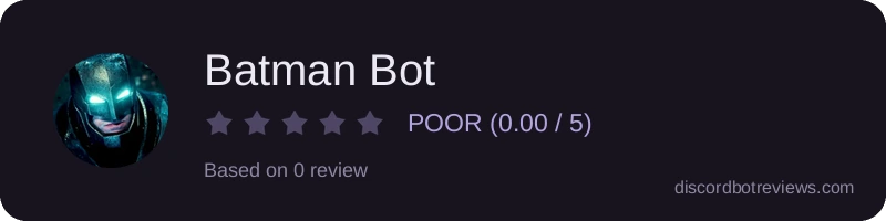 Rating widget preview for Batman Bot