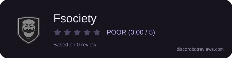 Rating widget preview for Fsociety
