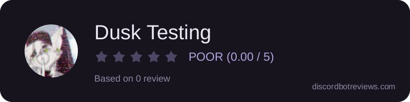 Rating widget preview for Dusk Testing