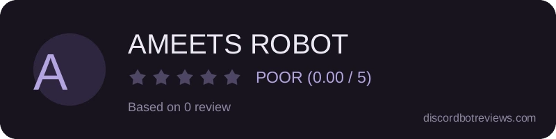 Rating widget preview for AMEETS ROBOT