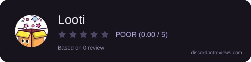Rating widget preview for Looti