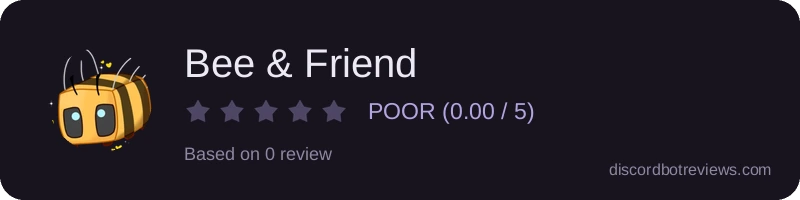 Rating widget preview for Bee & Friend
