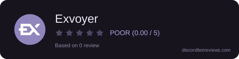 Rating widget preview for Exvoyer
