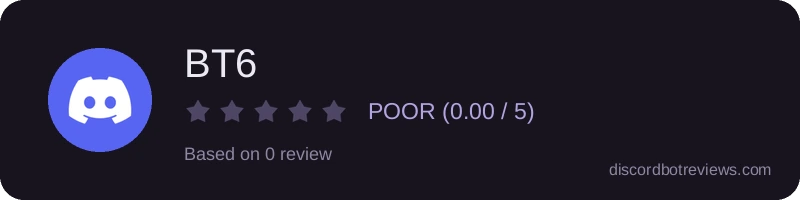 Rating widget preview for BT6