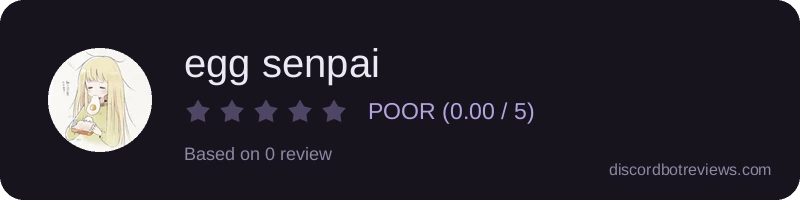 Rating banner for egg senpai