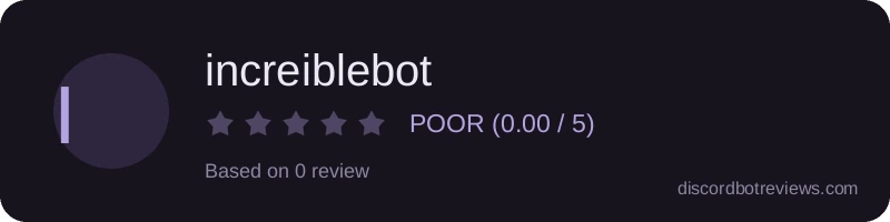 Rating banner for increiblebot