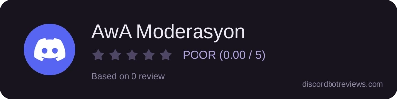 Rating widget preview for AwA Moderasyon