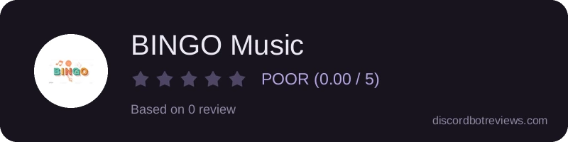 Rating banner for BINGO Music