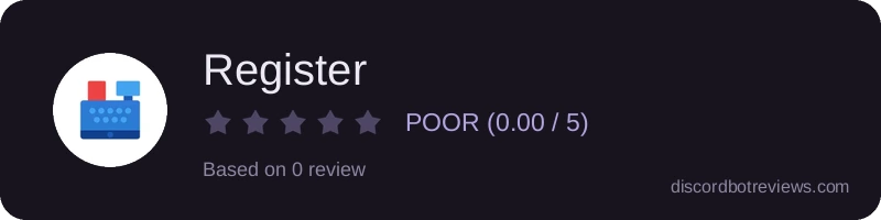 Rating widget preview for Register