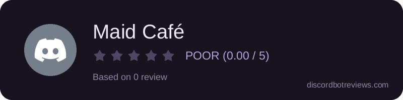 Rating widget preview for Maid Café
