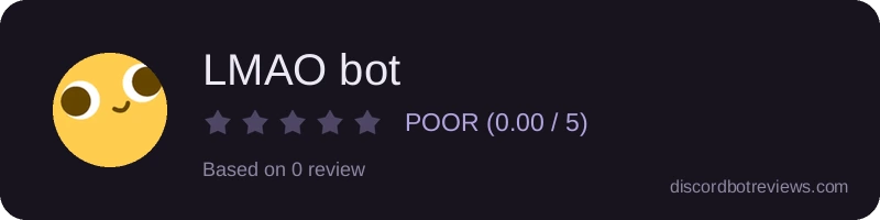Rating widget preview for LMAO bot