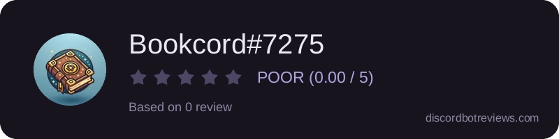 Rating widget preview for Bookcord#7275