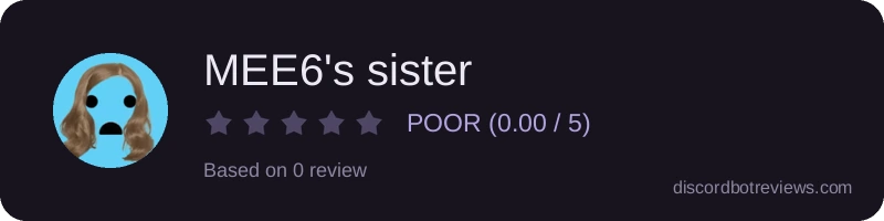 Rating widget preview for MEE6's sister