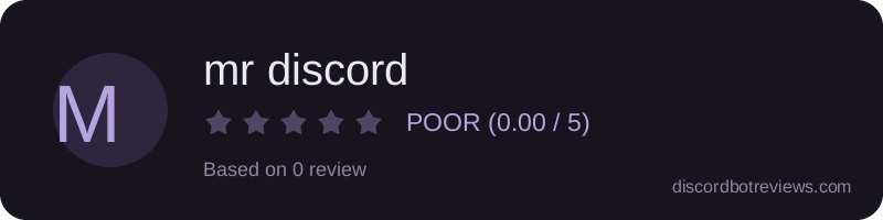 Rating widget preview for mr discord