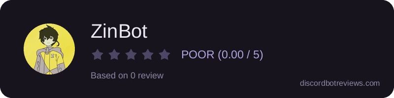 Rating widget preview for ZinBot
