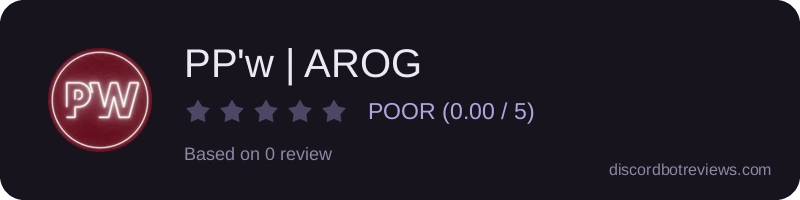 Rating widget preview for PP'w | AROG